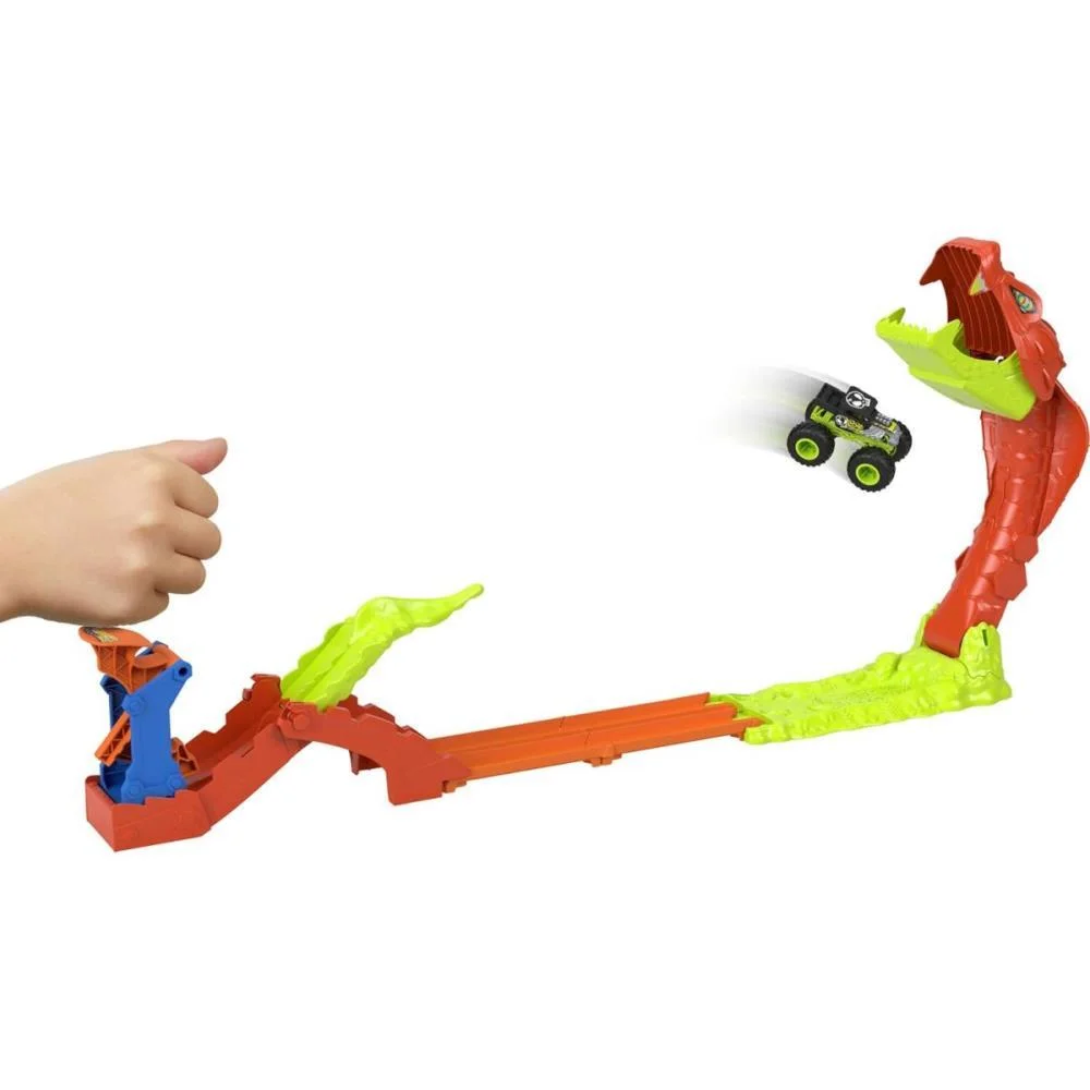 Hot Wheels Pista Monster Truck Ataque Gigantesco Da Serpente Mattel - imagem 5
