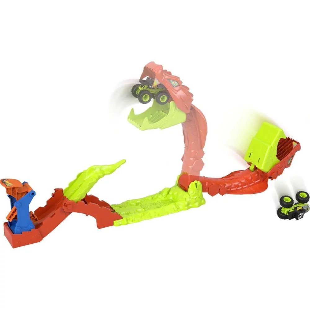 Hot Wheels Pista Monster Truck Ataque Gigantesco Da Serpente Mattel - imagem 6