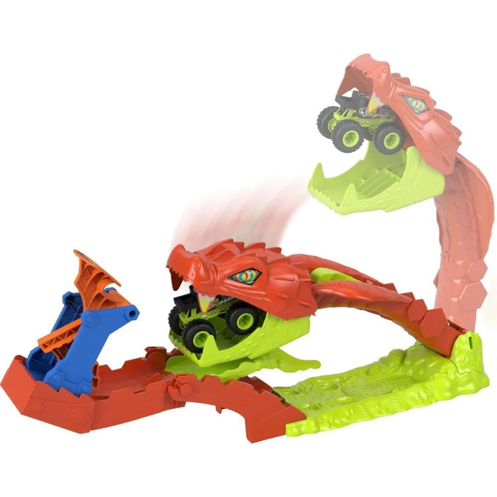 Hot Wheels Pista Monster Truck Ataque Gigantesco Da Serpente Mattel - imagem 7