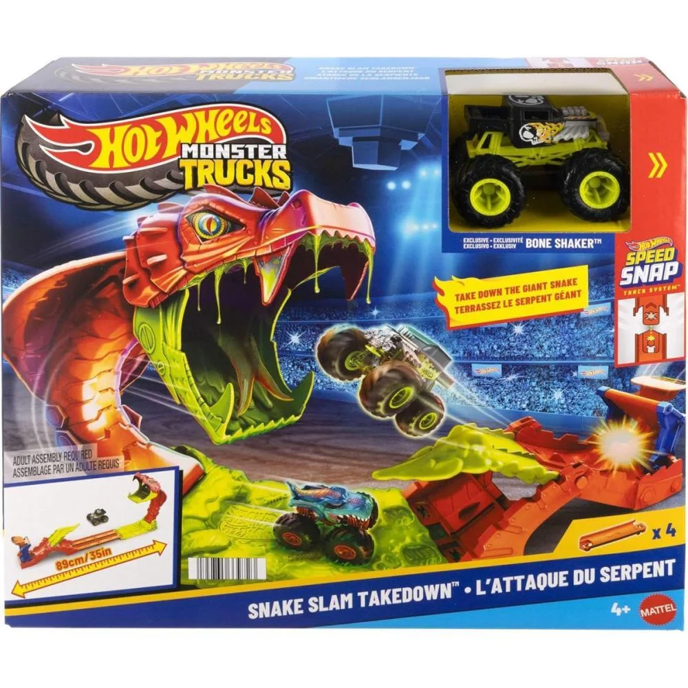 Hot Wheels Pista Monster Truck Ataque Gigantesco Da Serpente Mattel - imagem 8