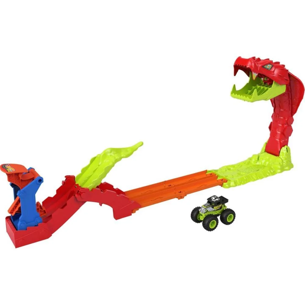 Hot Wheels Pista Monster Truck Ataque Gigantesco Da Serpente Mattel - imagem 9