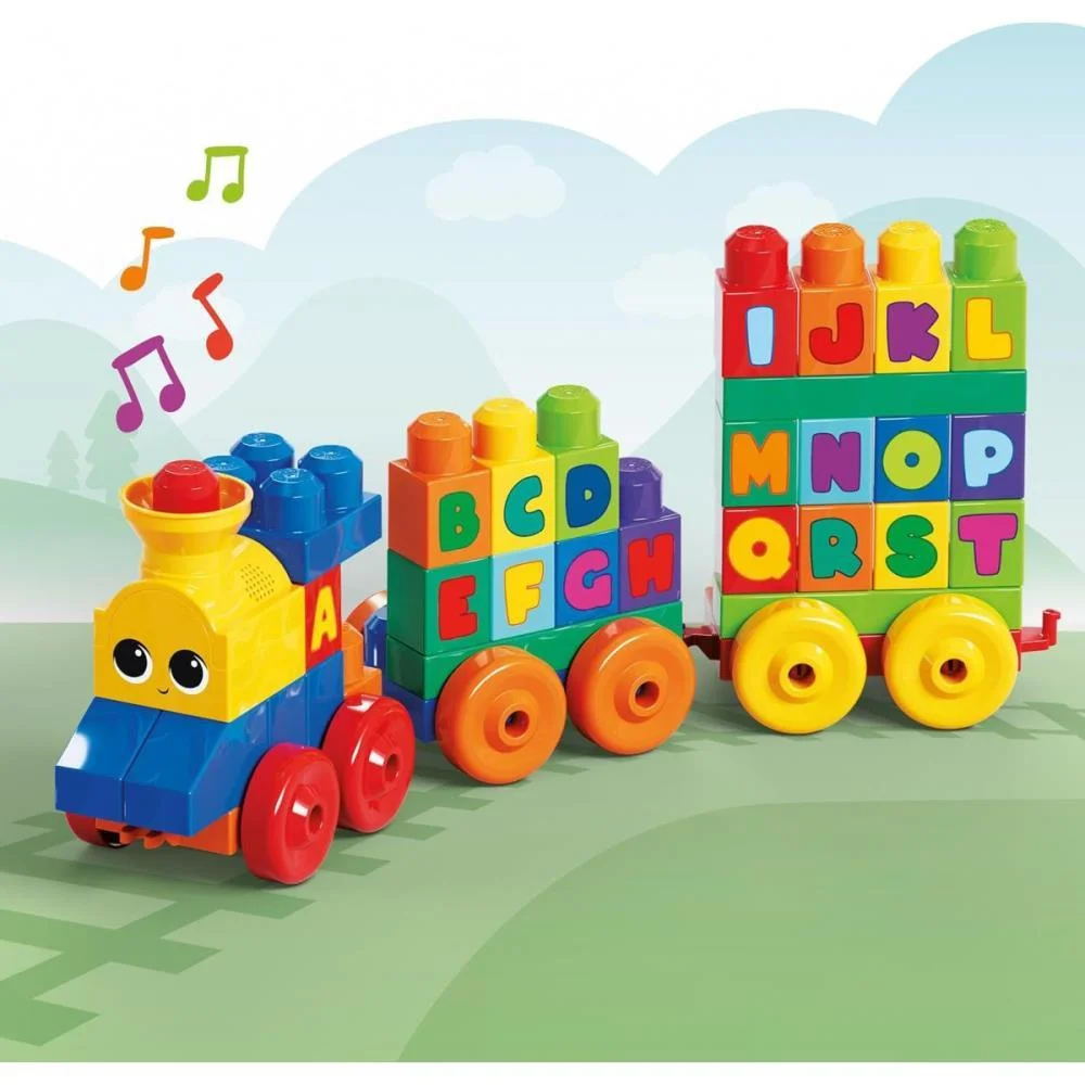 Mega Bloks Trem Aprendiz. Musical Abc 50P Mattel - imagem 4