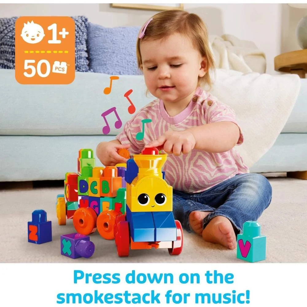 Mega Bloks Trem Aprendiz. Musical Abc 50P Mattel - imagem 7