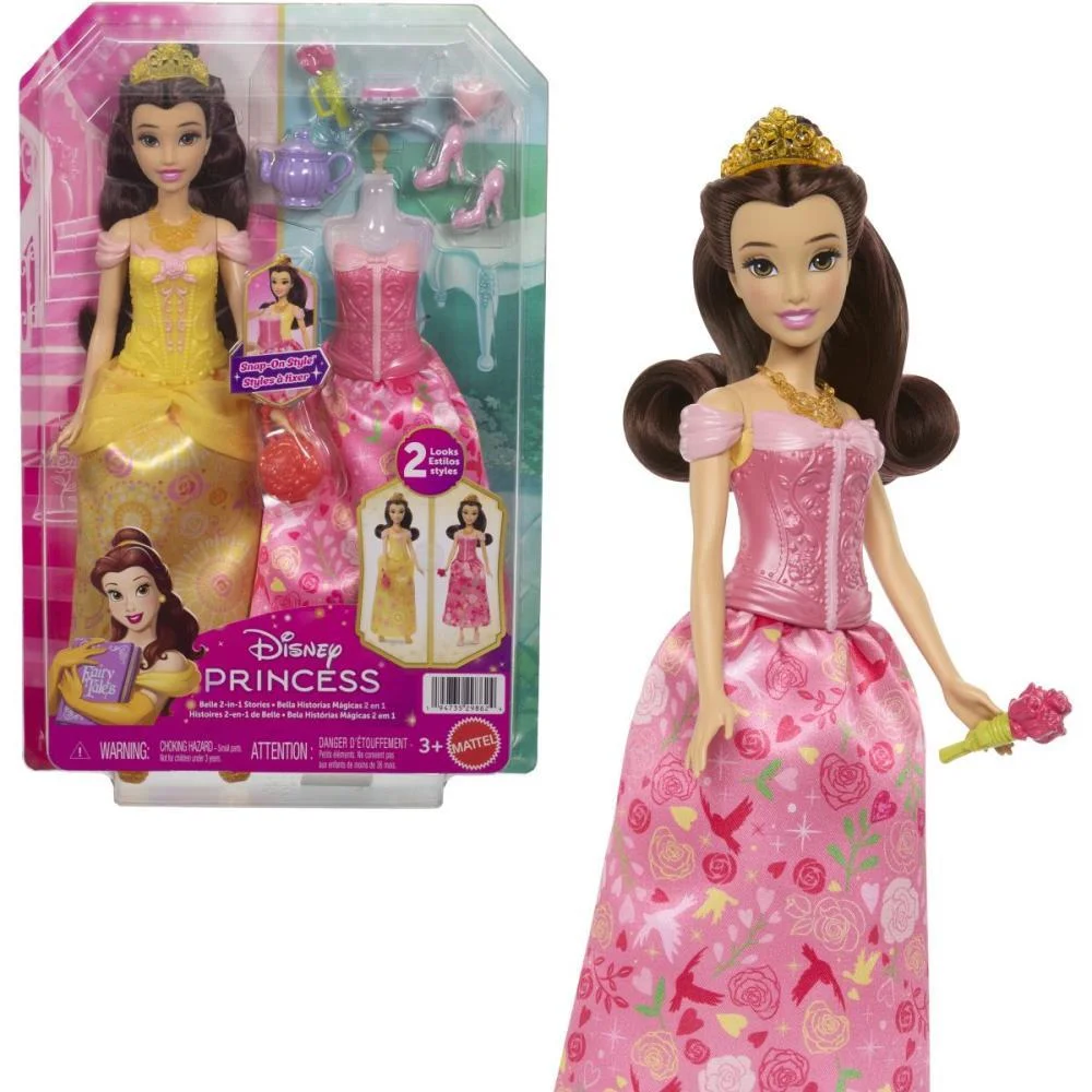 Boneca Disney Princesa Bela Fashion 2Em1 Mattel - imagem 7