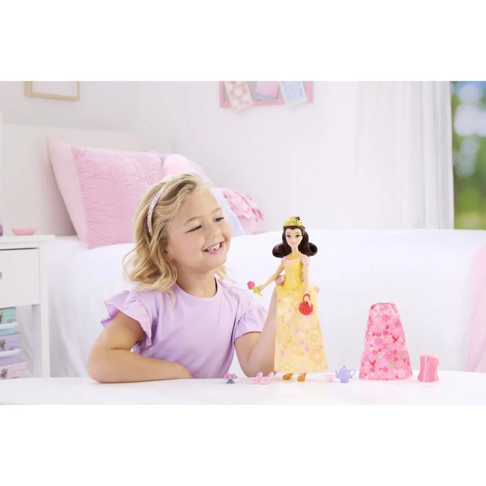 Boneca Disney Princesa Bela Fashion 2Em1 Mattel - imagem 9