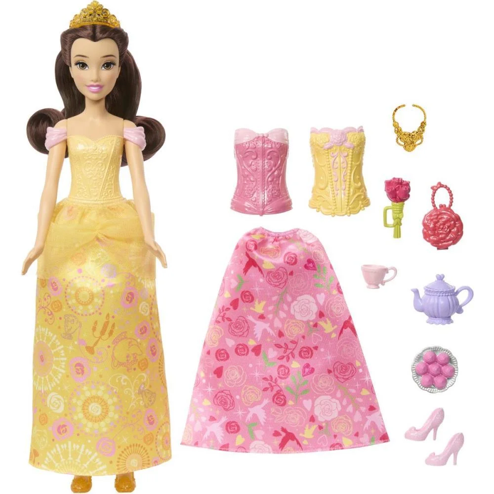 Boneca Disney Princesa Bela Fashion 2Em1 Mattel - imagem 10