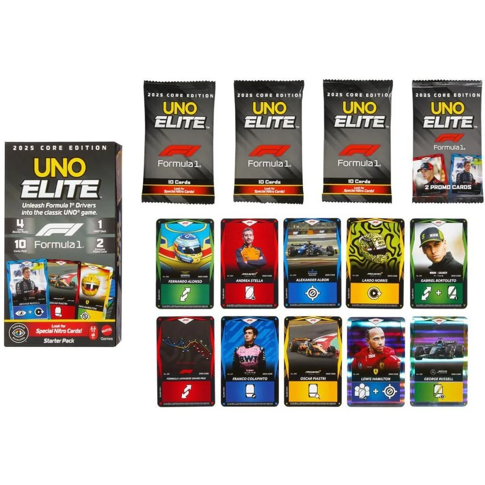 Jogo De Cartas Uno Elite F1 Kit Inicial Mattel - imagem 12