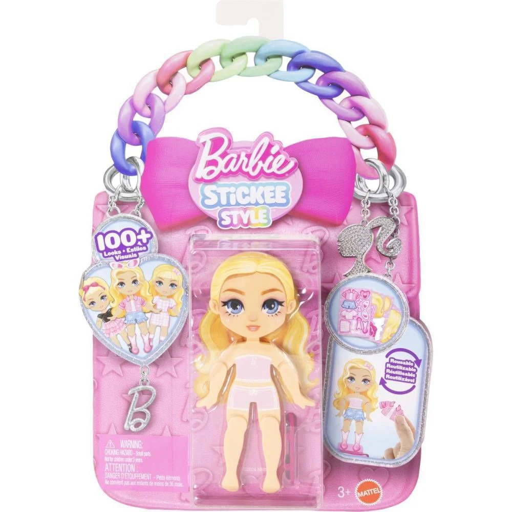 Barbie Stickee Style Boneca Vinil C/Stickers (S) Mattel - imagem 3