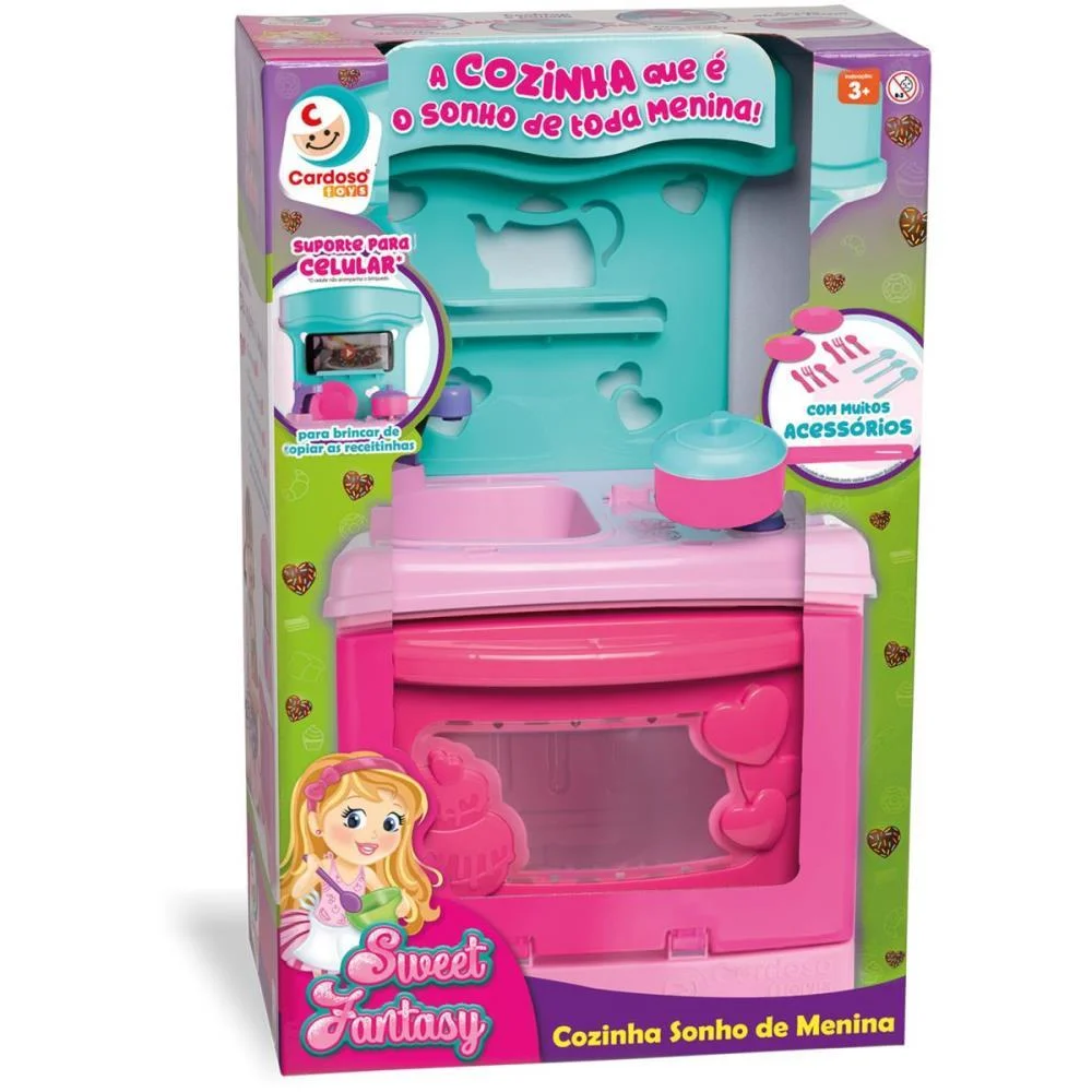 Brincando De Casinha Cozinha Sonho De Menina 49Cm Cardoso Toys - imagem 5