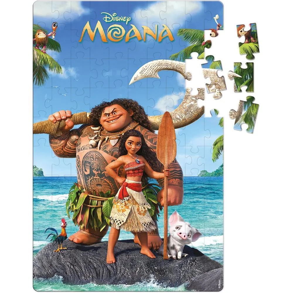 Quebra-Cabeca Cartonado Moana 100Pecas Toyster - imagem 4