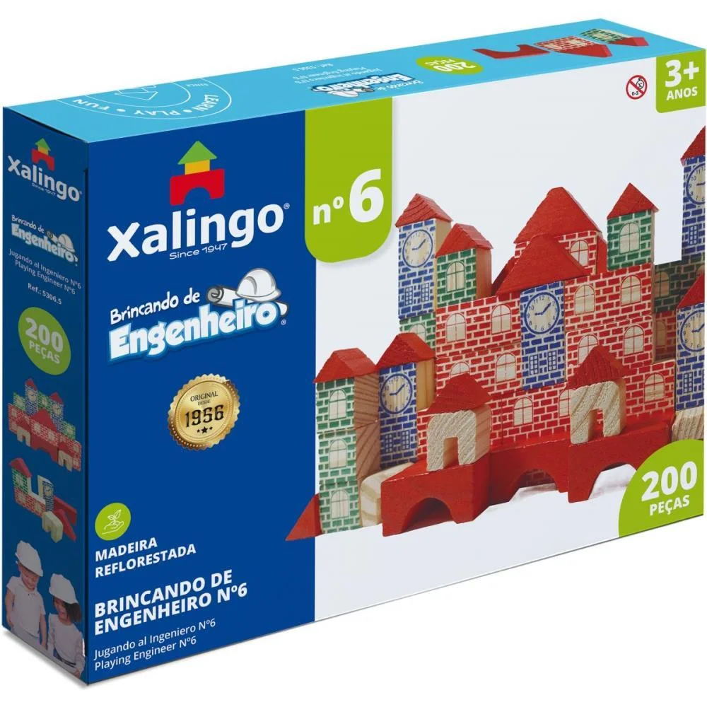 Brinquedo Para Montar Brincando De Engenheiro 200Pc. Xalingo - imagem 3
