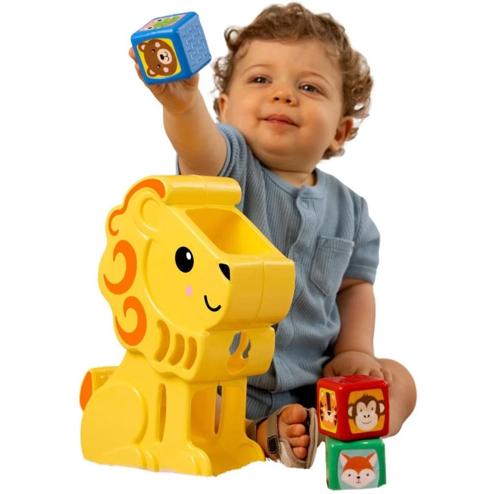 Brinquedo Educativo Leao Com Blocos Ggb Plast - imagem 5