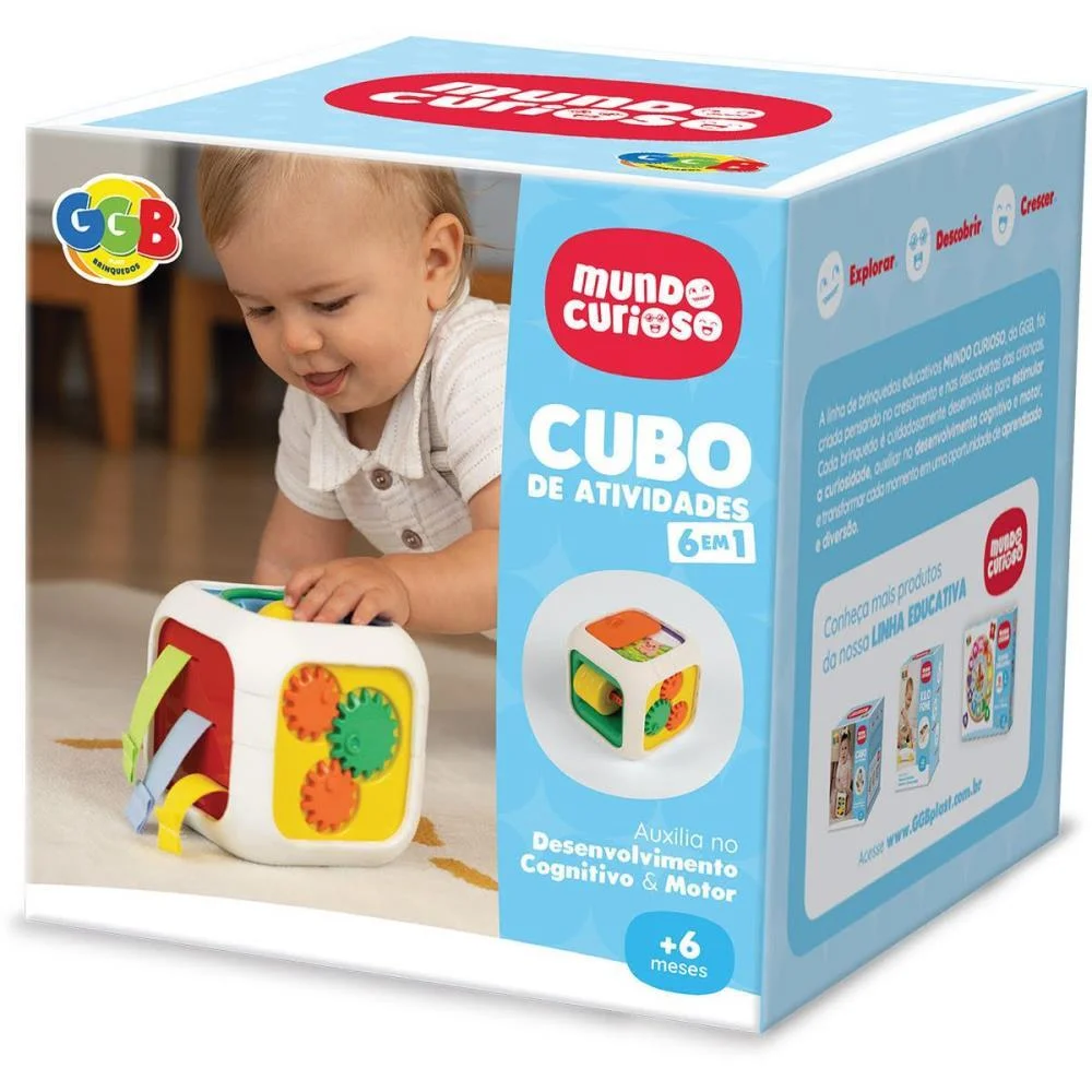 Brinquedo Para Bebe Cubo De Atividades 6 Em 1 Ggb Plast - imagem 4