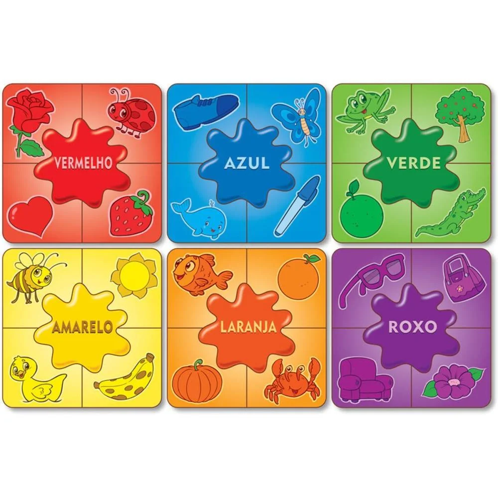 Brinquedo Pedagogico Brincando Com As Cores 30Pcs Ggb Plast - imagem 4