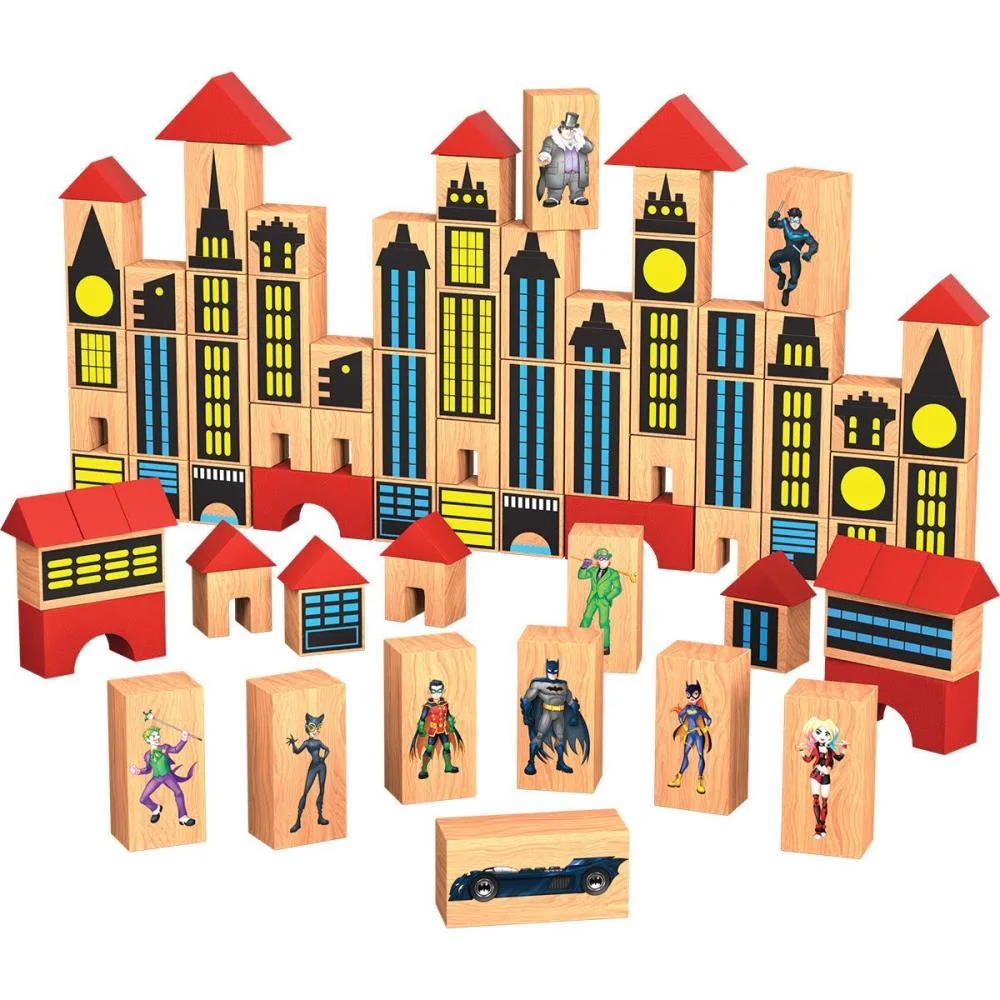 Brinquedo Pedagogico Madeira Batman Pequeno Eng. 100Pcs Ggb Plast - imagem 2