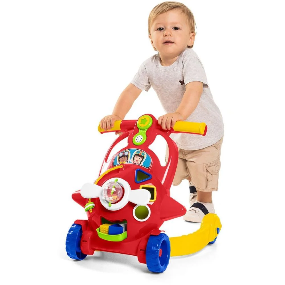 Andador Bebe Aviador C/Som E Luz Tateti - imagem 2