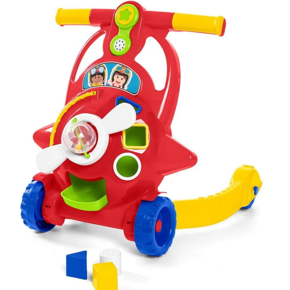 Andador Bebe Aviador C/Som E Luz Tateti - imagem 6