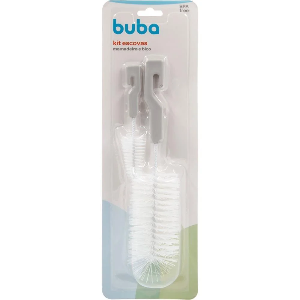 Amamentação Escova P/Mamadeira E Bico Cinz Buba (Blister) - imagem 4