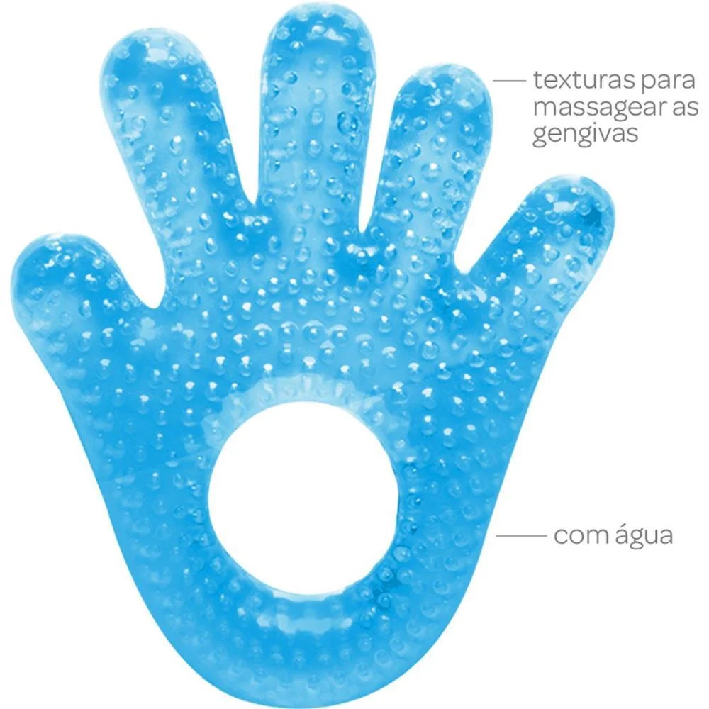 Mordedor Infantil Maozinha C/Agua Azul Buba - imagem 5
