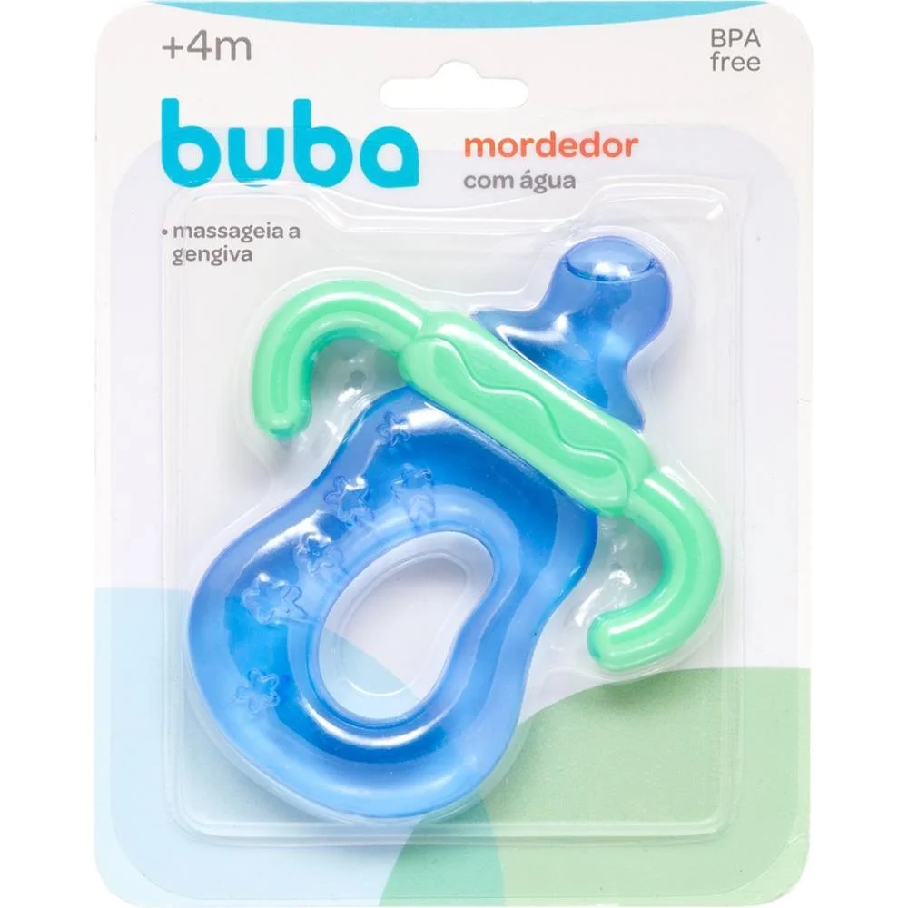 Mordedor Infantil Mamadeira C/Agua Azul Buba - imagem 5