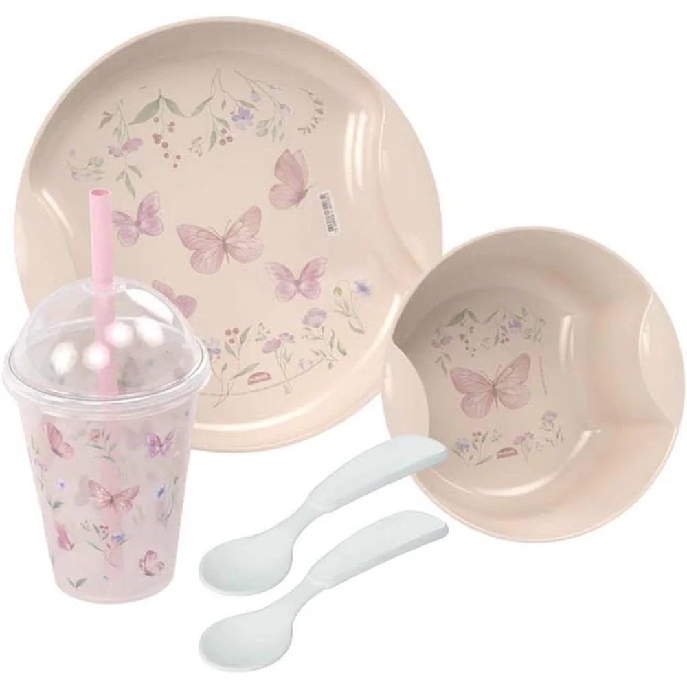 Kit Alimentacao Jardim Encantado 5 Pecas Plasutil (Kit) - imagem 2