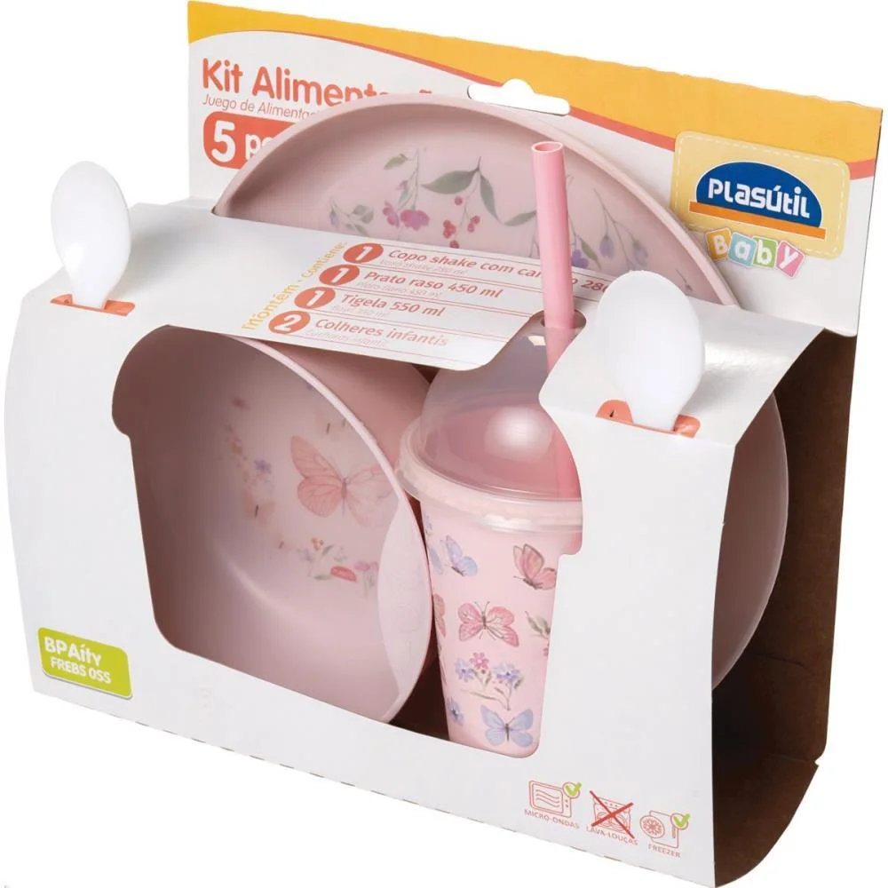 Kit Alimentacao Jardim Encantado 5 Pecas Plasutil (Kit) - imagem 4