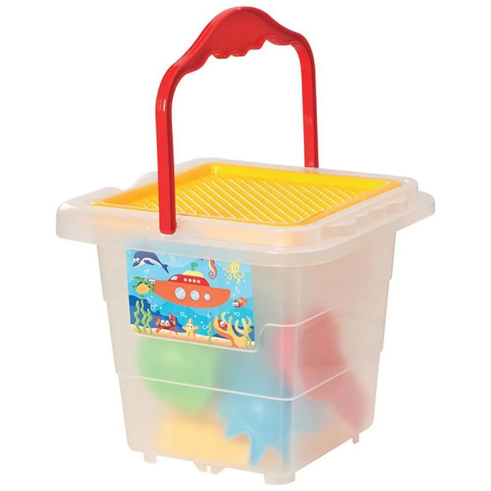 Baldinho De Praia Menino Com Moldes E Pa Merco Toys - imagem 3