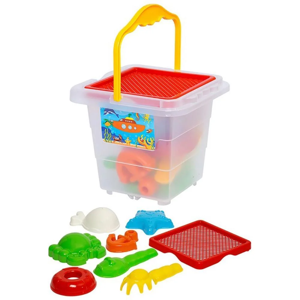 Baldinho De Praia Menino Com Moldes E Pa Merco Toys - imagem 5
