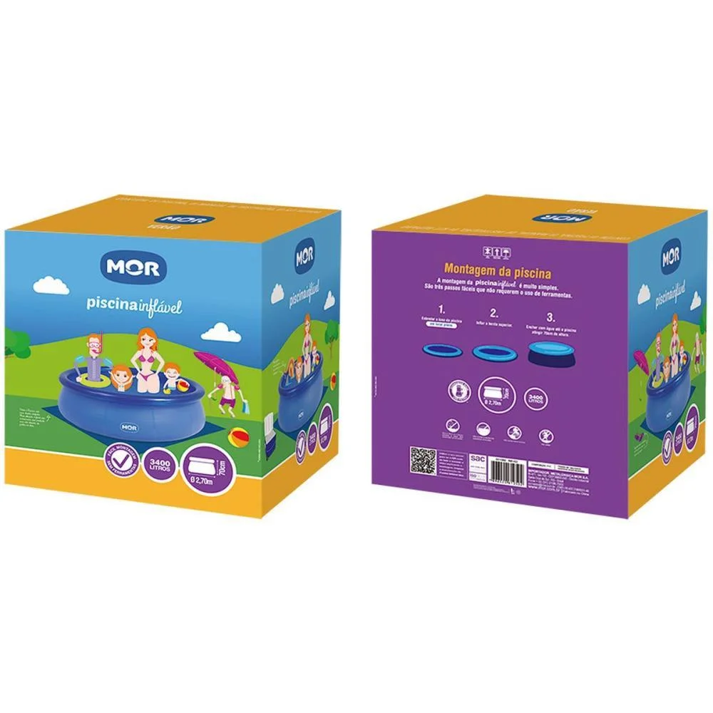 Piscina 3400L Redonda Splash Fun Mor - imagem 5