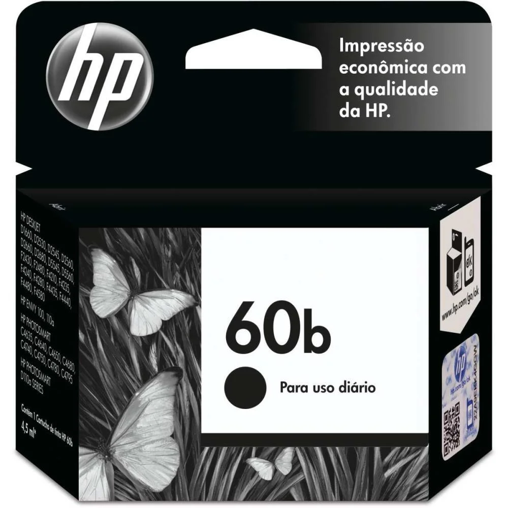 Cartucho Original Hp 60B Preto Everyday Inkjet Hp - imagem 3