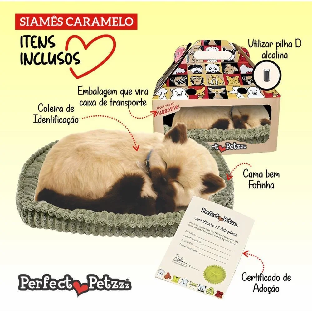 Perfect Petzzz Filhote Gato Siames Caramelo Imex - imagem 4