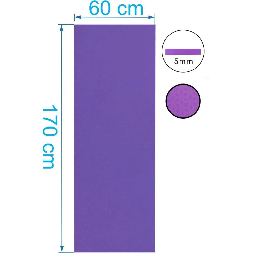 Acessorio Para Ginastica Yoga Eva Lilas 170X60Cm 5Mm Evamax - imagem 2
