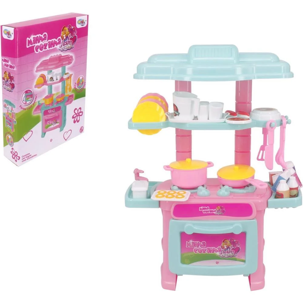 Brincando De Casinha Cozinha C/Acessorios Glam Girl Wellmix - imagem 3