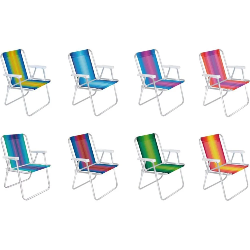 Cadeira P/Piscina/Praia Alta De Aluminio P/110K Mor - imagem 3