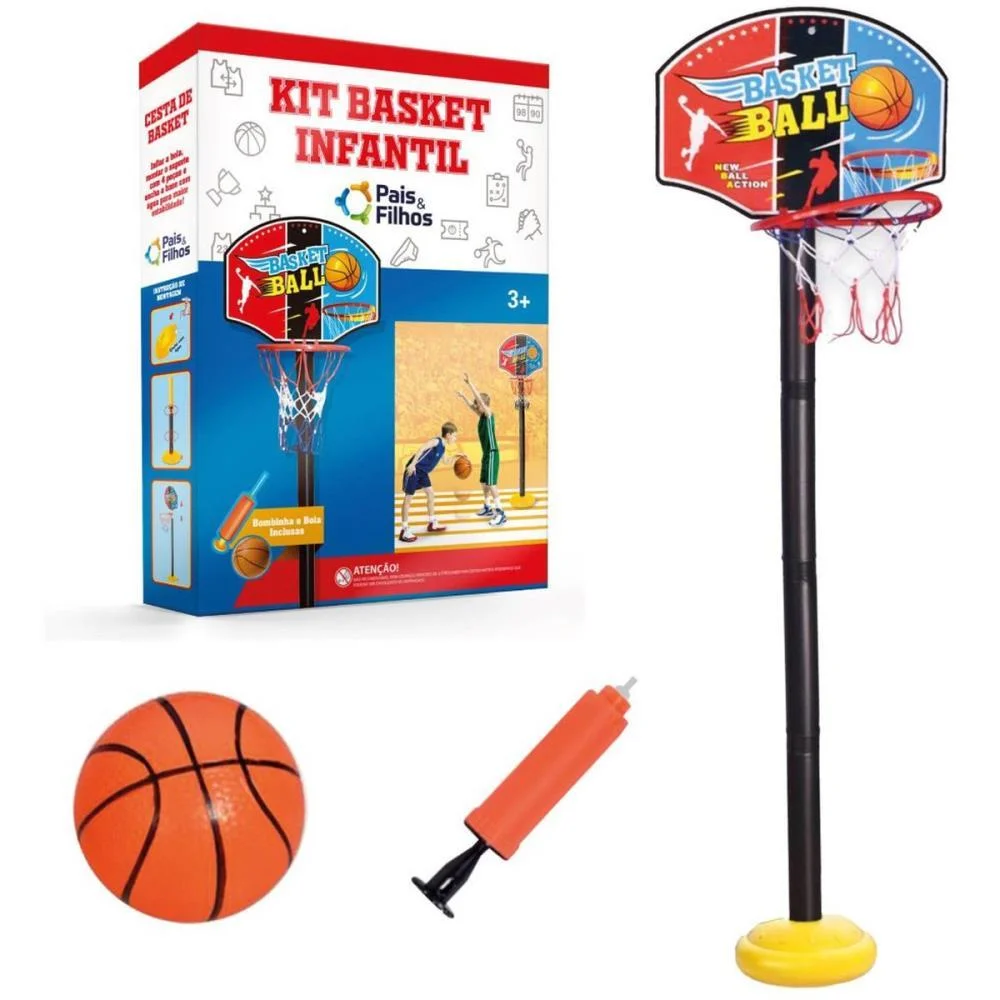 Tabela De Basquete Kit Basquete Tabela+Bola Pais E Filhos - imagem 4