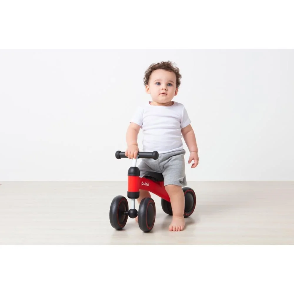 Bicicleta Infantil Equilibrio C/4 Rodas Vermelha Buba - imagem 4