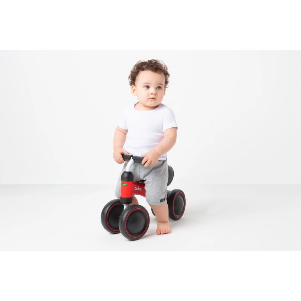 Bicicleta Infantil Equilibrio C/4 Rodas Vermelha Buba - imagem 5