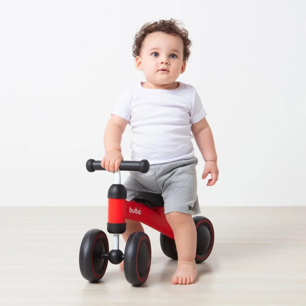 Bicicleta Infantil Equilibrio C/4 Rodas Vermelha Buba - imagem 7