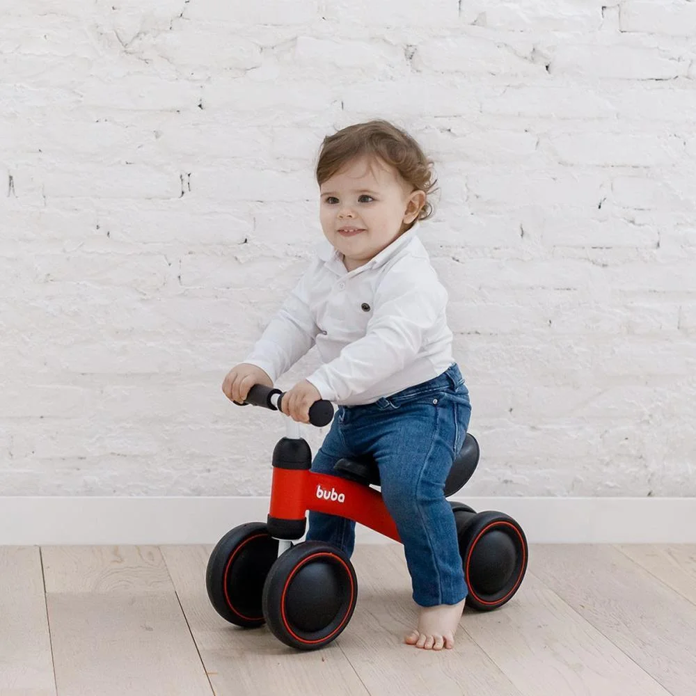 Bicicleta Infantil Equilibrio C/4 Rodas Vermelha Buba - imagem 8