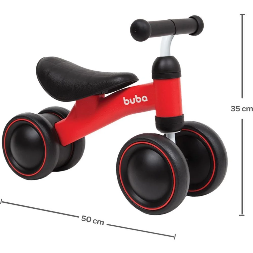 Bicicleta Infantil Equilibrio C/4 Rodas Vermelha Buba - imagem 9