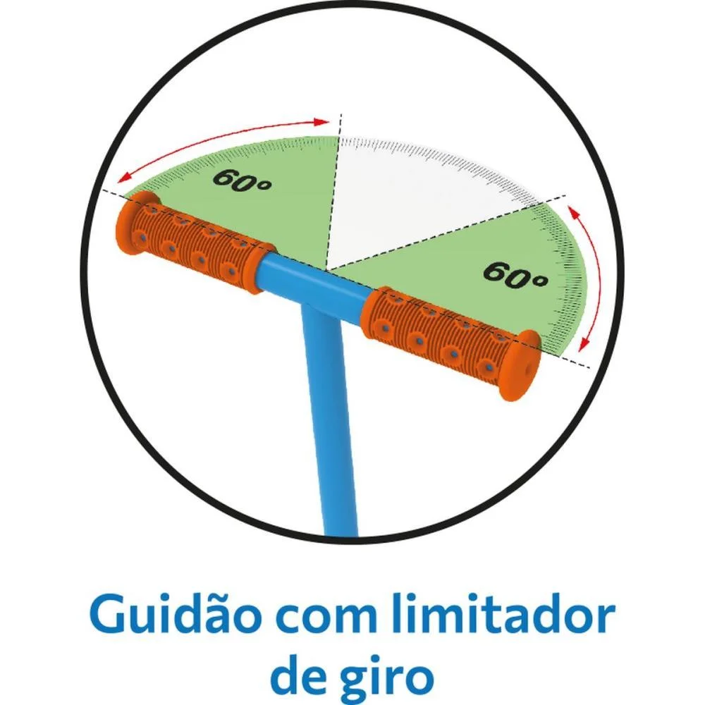 Patinete Meu 1° Patinete Az/Lr Até 50Kg Bandeirante - imagem 9