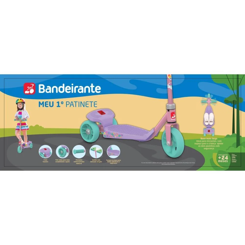 Patinete Meu 1º Patinete Rs/Ll Até 50Kg Bandeirante - imagem 11