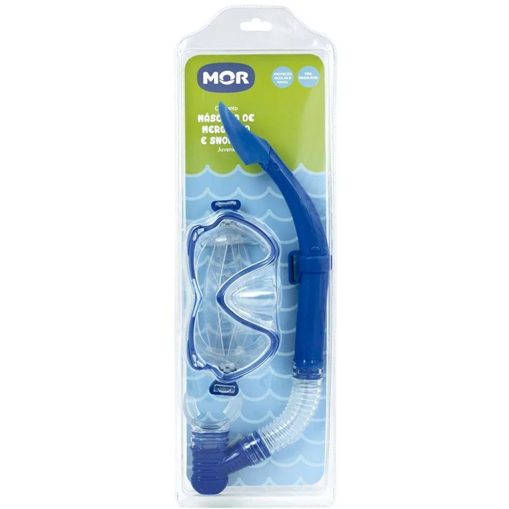 Oculos De Natacao Mascara P/Merg+Snorkel Juven(S Mor - imagem 5