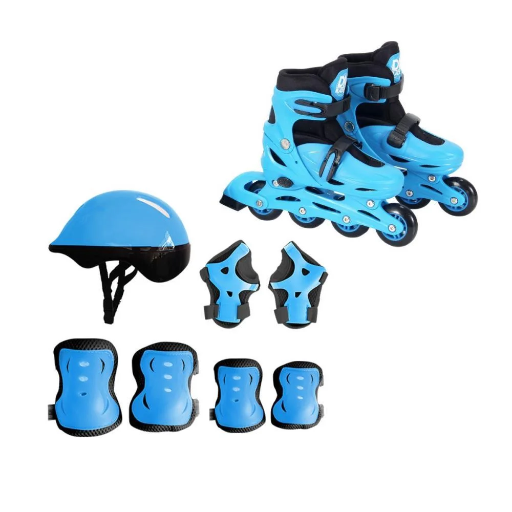 Patins Kit Inline Ajust. Azul N.38-41 Dm Toys - imagem 5