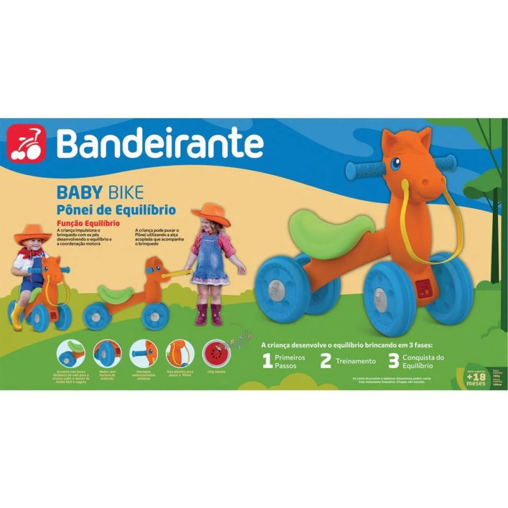 Bicicleta Infantil Baby Bike Equilibrio Ponei Bandeirante - imagem 10