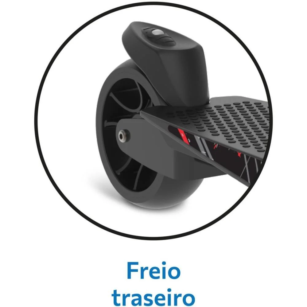 Patinete Skatenet Max Led Preto Bandeirante - imagem 5