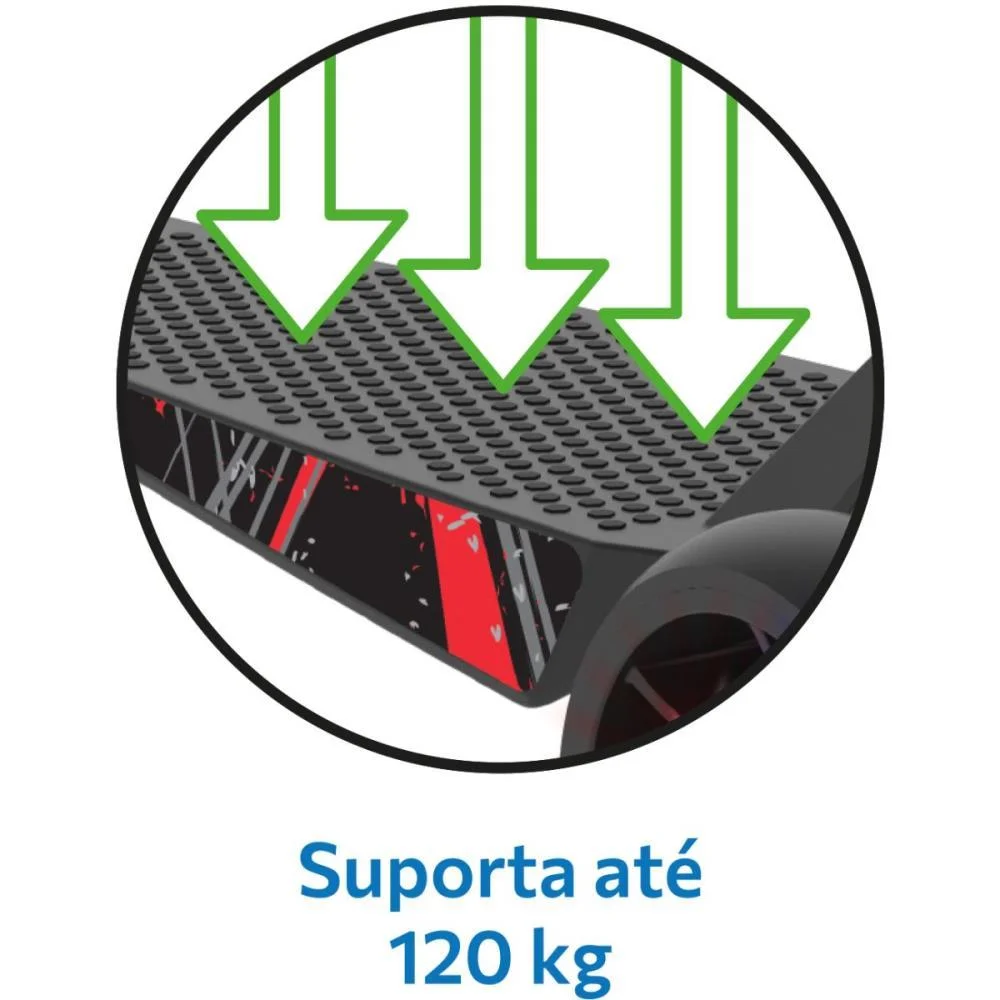 Patinete Skatenet Max Led Preto Bandeirante - imagem 7