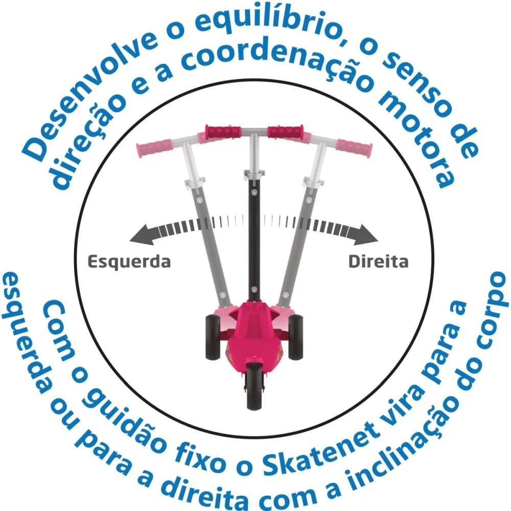 Patinete Skatenet Max Led Pink Bandeirante - imagem 11