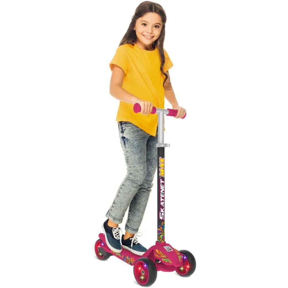 Patinete Skatenet Max Led Pink Bandeirante - imagem 4