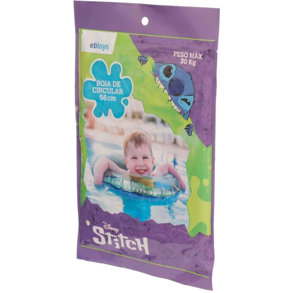 Boia Inflavel Stitch Redonda 56Cm Ate 30Kg Etitoys - imagem 5